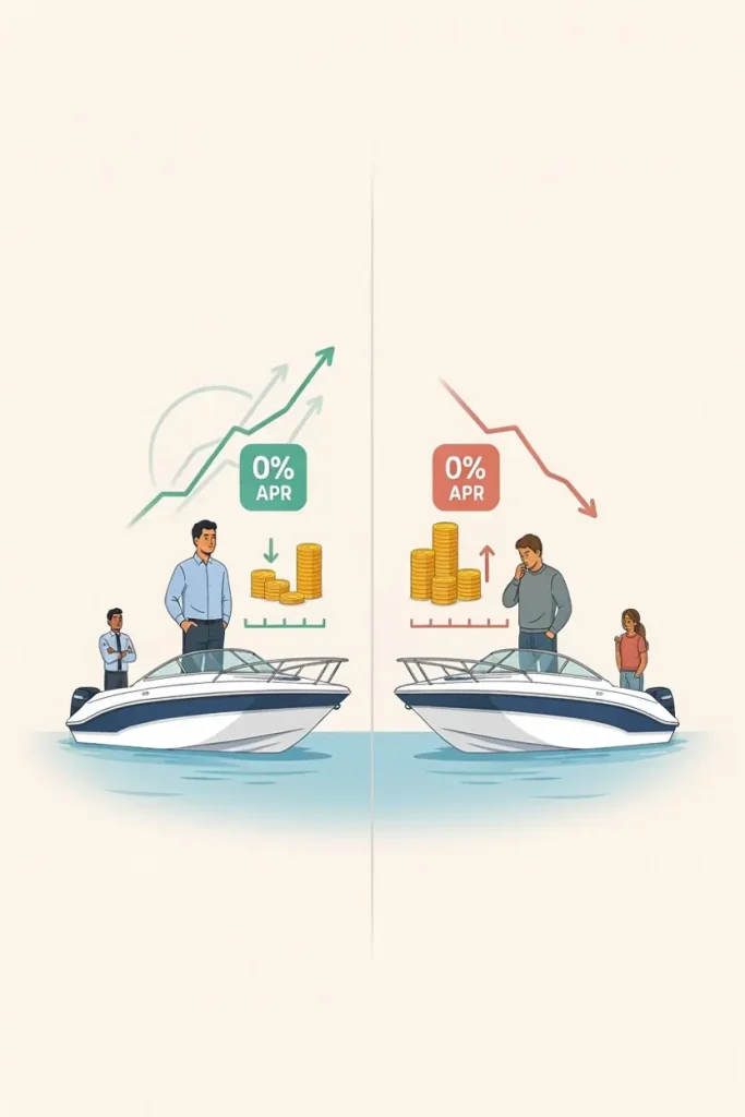 How credit score can affect boat loan APR and monthly payments