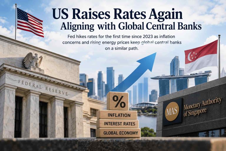 US Federal Reserve fed rate hike in 2026 compared with Singapore monetary policy amid inflation and rising energy prices