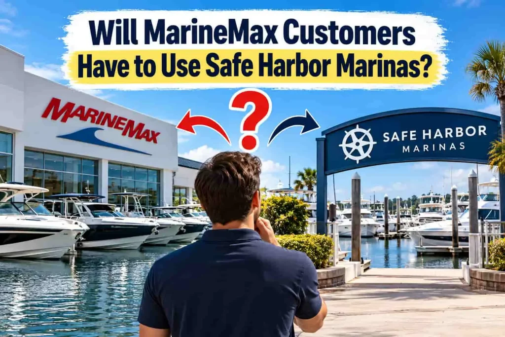 MarineMax customers considering whether they must use Safe Harbor Marinas for boat storage and marina services