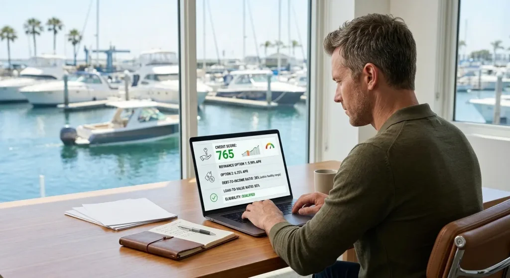 Credit score factors affecting boat loan refinancing