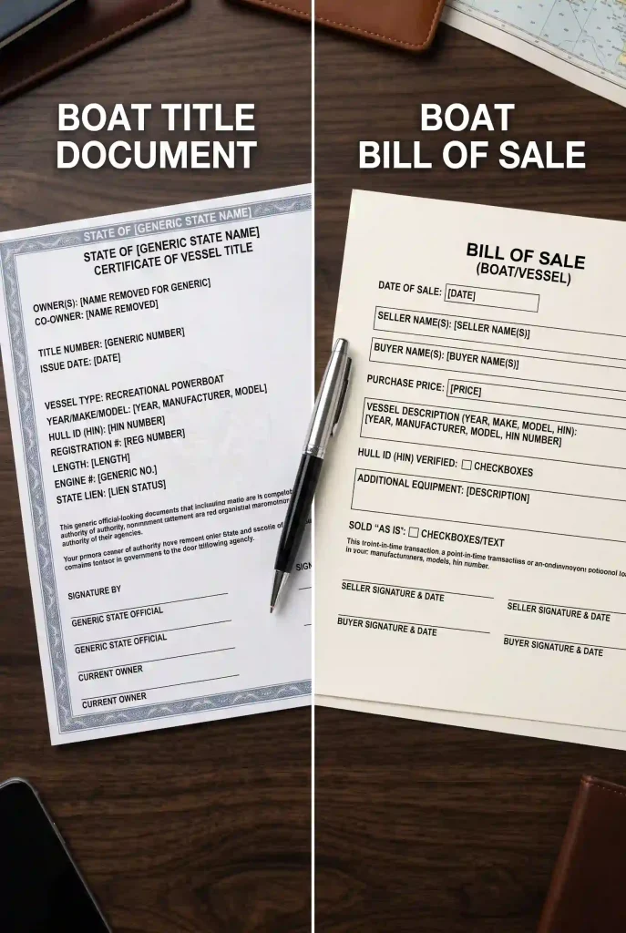 Boat title vs bill of sale comparison