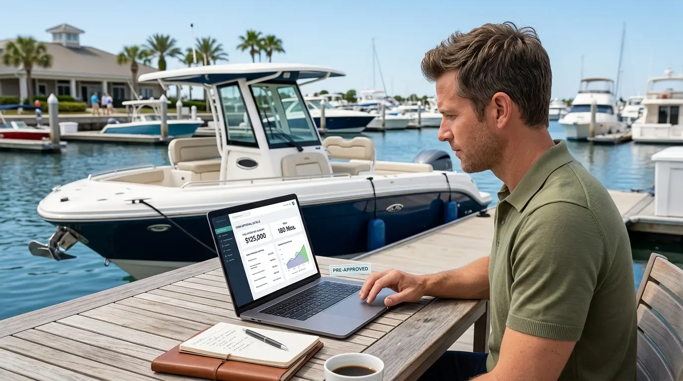 Pre-approved boat loan financing for a boat purchase