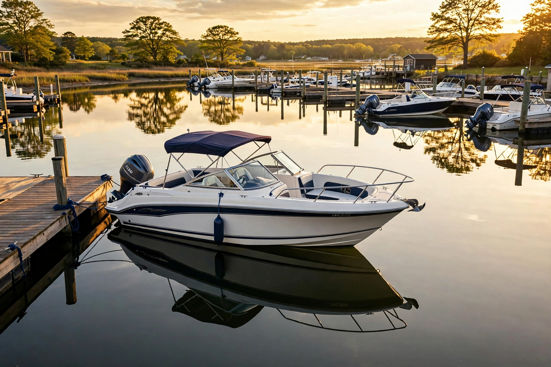 Motorboat at a marina — monthly payment on a $30,000 boat loan